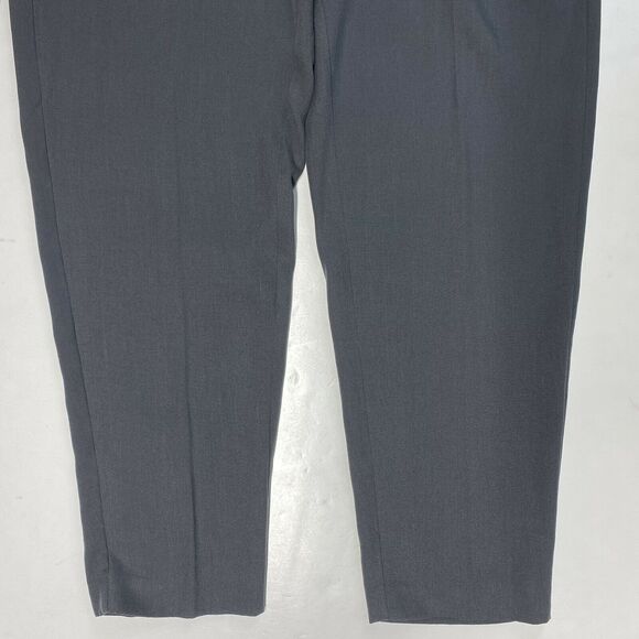 Eileen Fisher Tencel Tapered Leg Pants Sz Medium Dark Gray Textured Elastic EUC - Picture 8 of 12